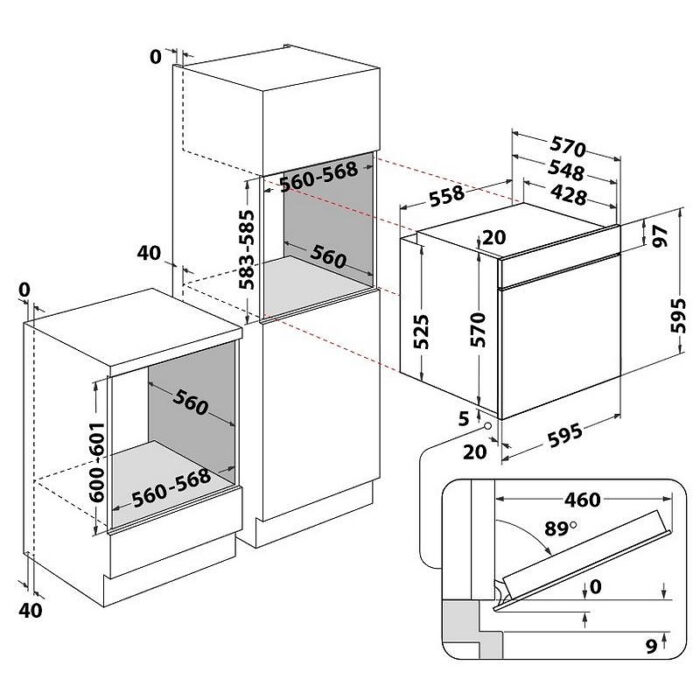 Фурна за вграждане Hotpoint-Ariston HAO 258HSU1F X (ST) , 71 , Hydrolitic , Push бутони , А+ - Image 2