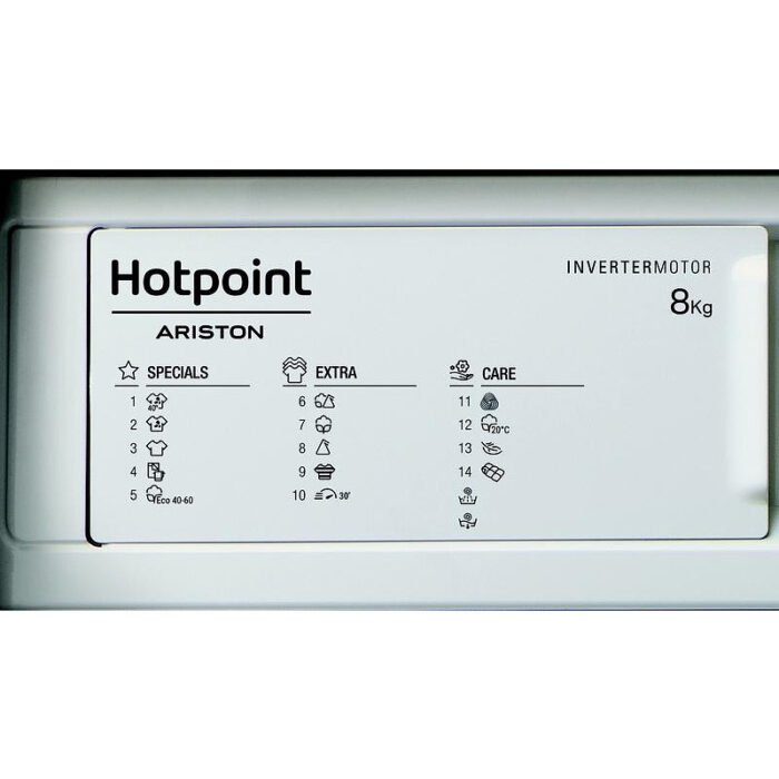 Вградена пералня Hotpoint-Ariston BI WMHG 81485 EU , 1400 об./мин., 8.00 kg, B , Бял - Image 6