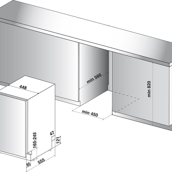 Съдомиялна за вграждане Whirlpool WSIC 3M27 C - Image 3