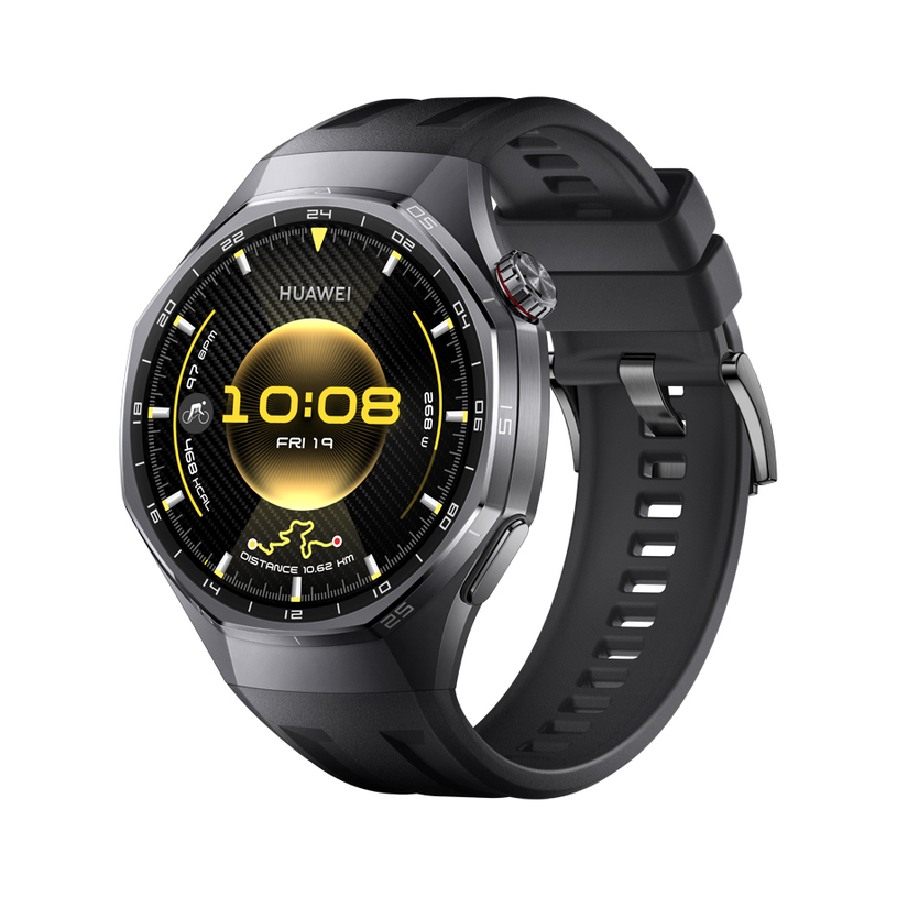 huawei.jpg Смарт часовник HUAWEI WATCH GT 6 Pro Black ATM-B29F Black Fluoroelastomer Strap 46 MM, GPS, ПУЛСОМЕР, SPO2 - Image 1