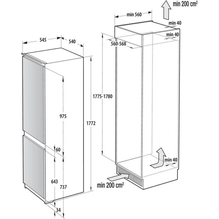 Хладилник за вграждане Gorenje NRKI517E41 - Image 7