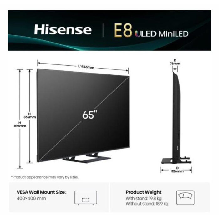 ТВ LED LCD Hisense 55E8Q - Image 2