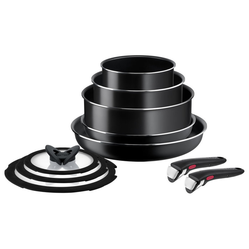 тефал-тигани.jpg Комплект съдове Tefal L1539053 ING6 Easy Cook N Clean 10 части - Image 1